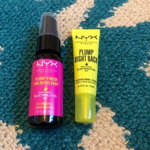 Unopened NYX Finishing Spray and Plumping Serum